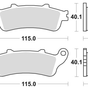 Braking Juego de pastillas de freno semimetálicas SM1 para Honda