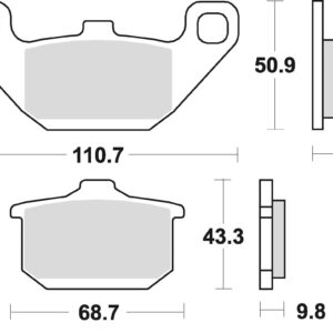 Braking Juego de pastillas de freno semimetálicas SM1 para Kawasaki