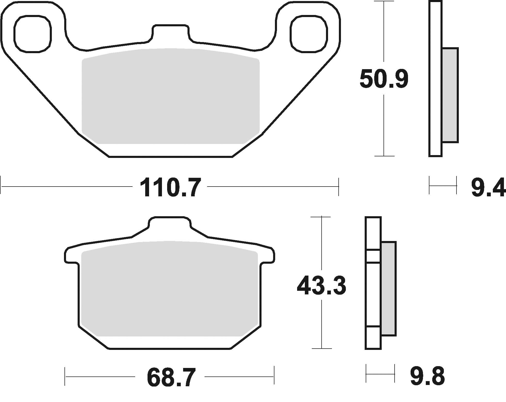 Braking Juego de pastillas de freno semimetálicas SM1 para Kawasaki