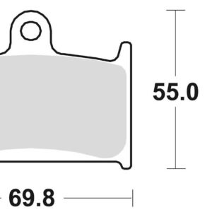 Braking Juego de pastillas de freno semimetálicas SM1 para Yamaha