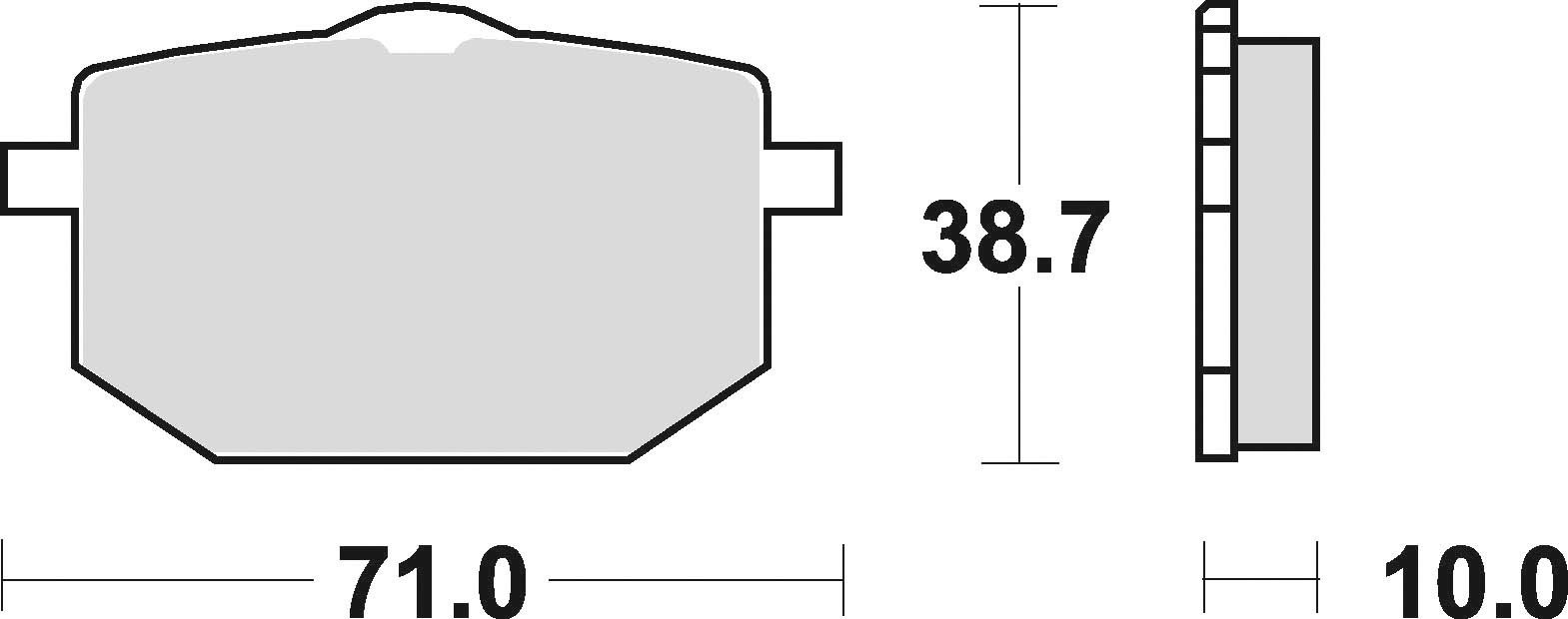 Braking Juego de pastillas de freno semimetálicas SM1 para Yamaha