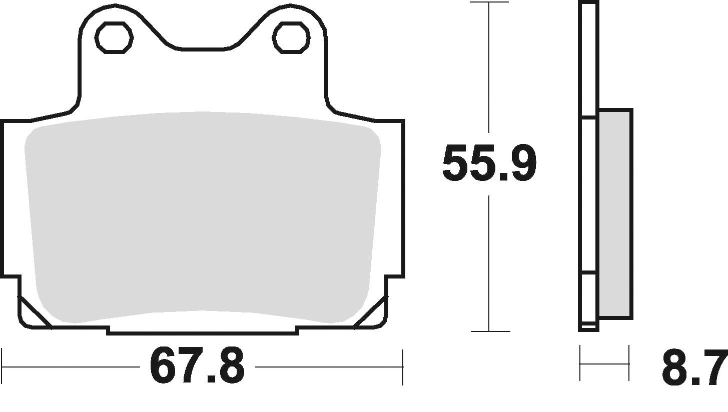 Braking Juego de pastillas de freno semimetálicas SM1 para Yamaha