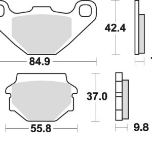 Braking Juego de pastillas de freno sinterizadas CM44