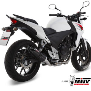 Mivv Slip-On GP black con tapa carbono Honda CB 500 F/X / CBR 500 R 2013-15