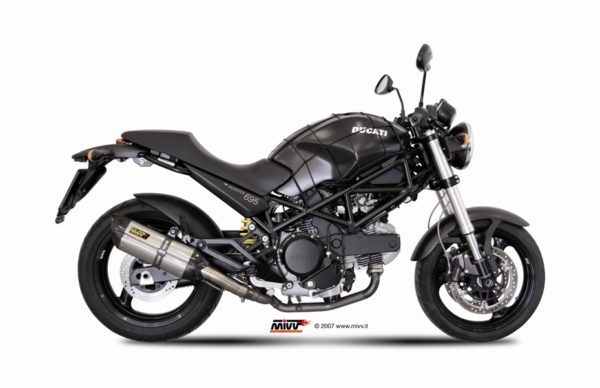 Escape Mivv 2 Slip-On Suono St. Steel con tapa carbono Ducati Monster 695 2006-08