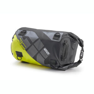 Bolsa cargo tipo rulo para asiento o portaequipajes, impermeable, 30 l. Con diseño en gris y amarillo - EA114GYB