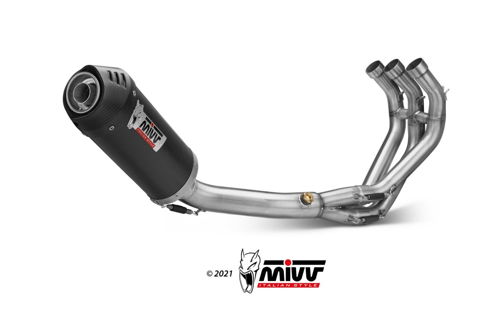 Mivv Full system 3x1 Oval carbono con tapa carbono Yamaha Tracer 900 / GT / FJ-09 2015-20