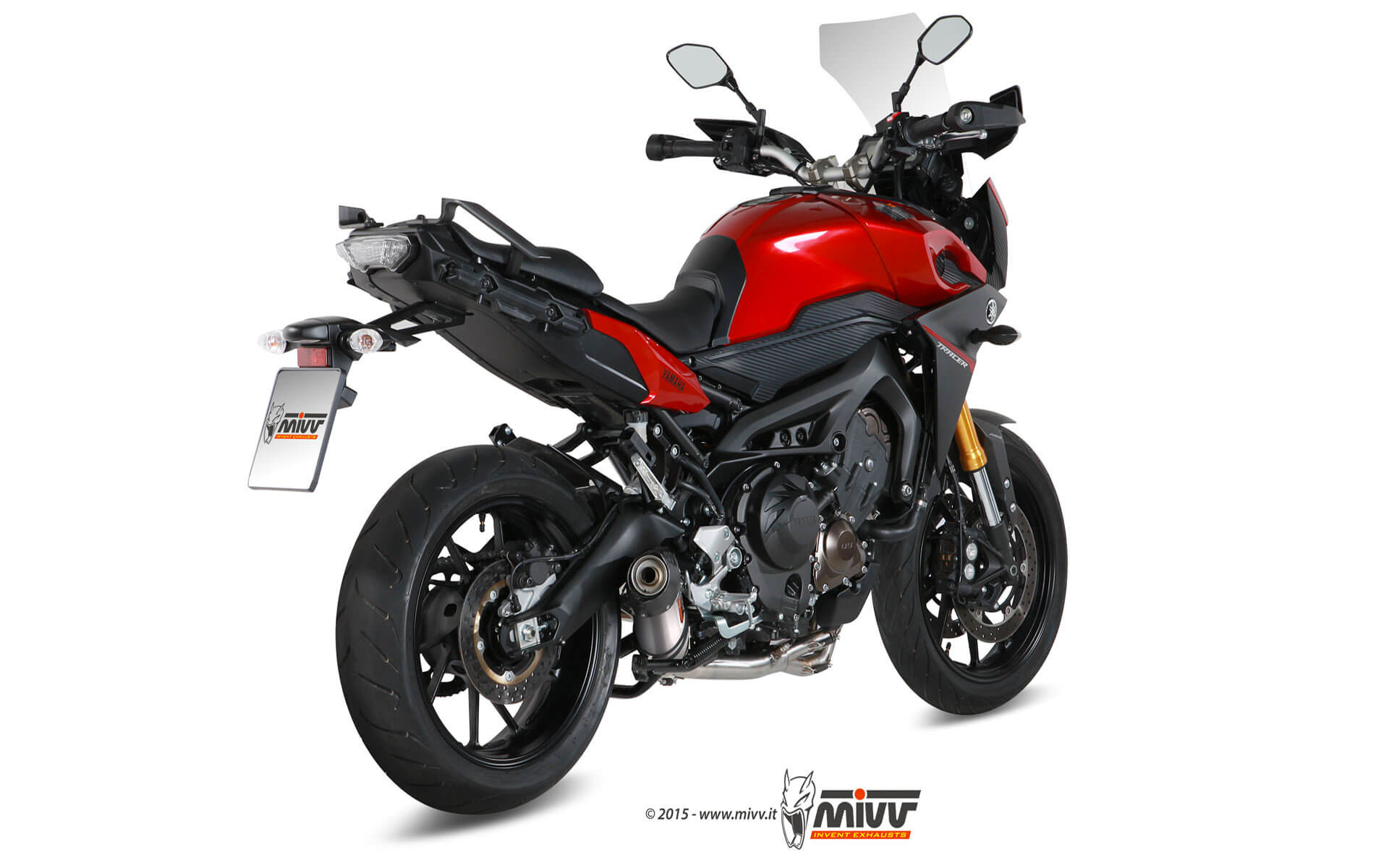 Mivv Full system 3x1 Oval carbono con tapa carbono Yamaha Tracer 900 / GT / FJ-09 2015-20