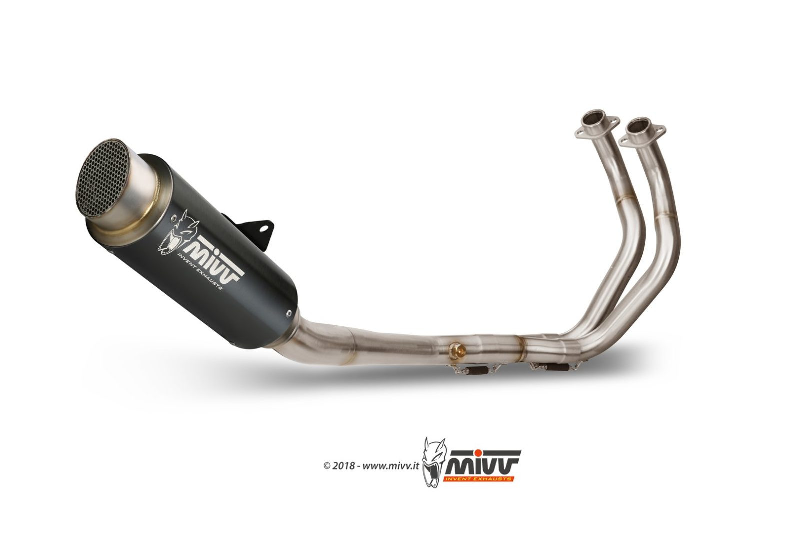 Mivv Full system 2x1 GP Pro black Yamaha MT-07 / FZ-07 2014-20