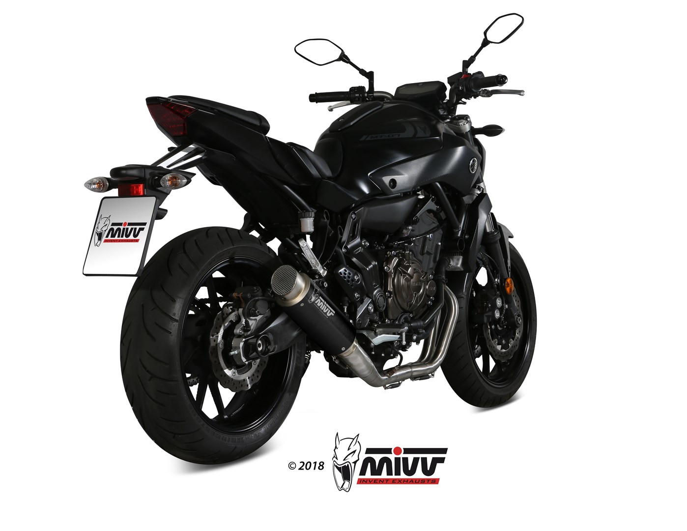 Mivv Full system 2x1 GP Black Yamaha MT-07 / FZ-07 2014-24