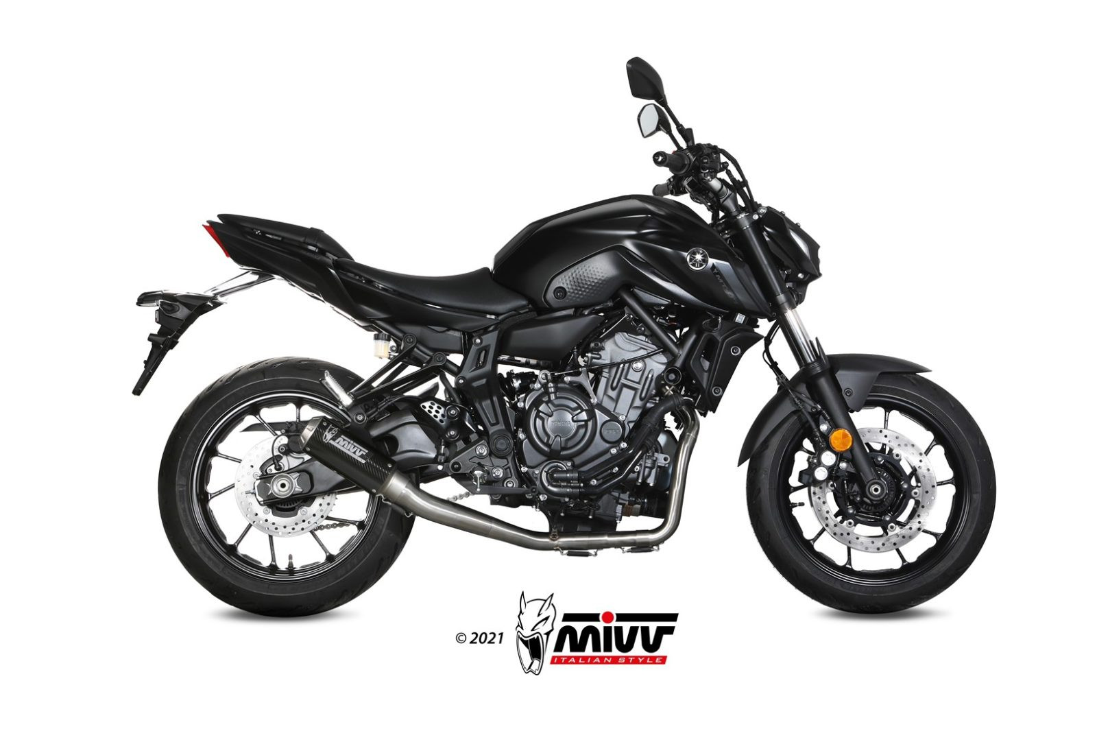 Mivv Full system 2x1 GP Pro black Yamaha MT-07 / FZ-07 2014-20