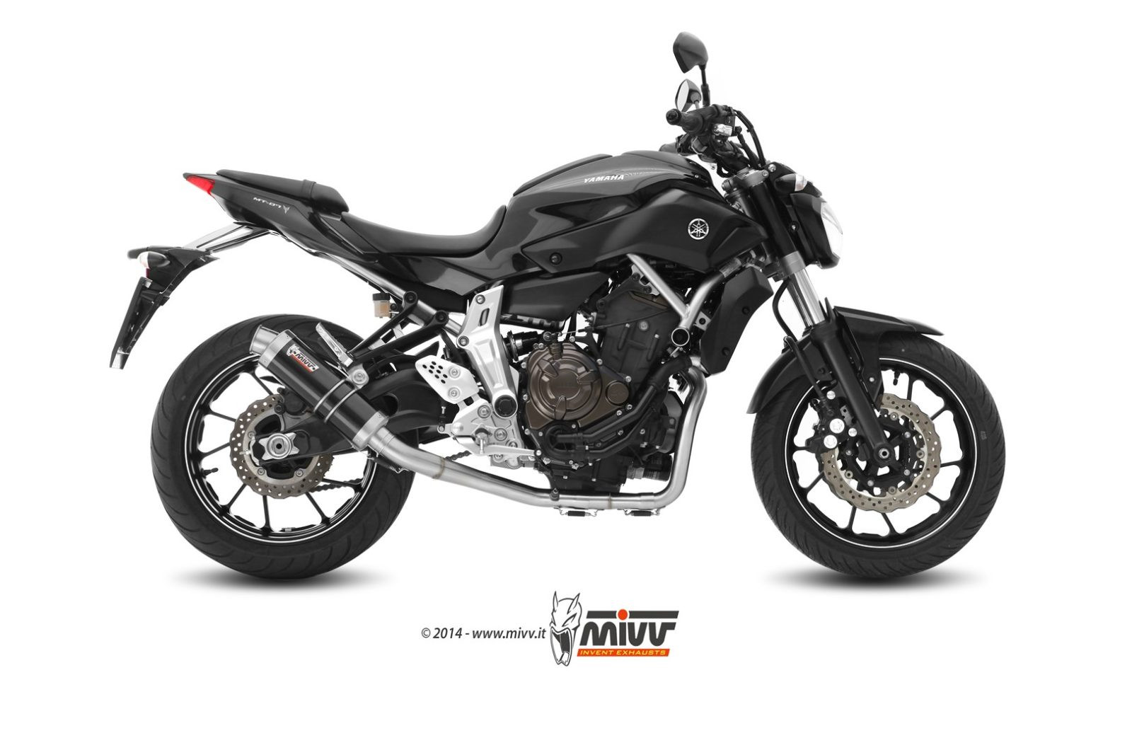Mivv Full system 2x1 GP Black Yamaha MT-07 / FZ-07 2014-24