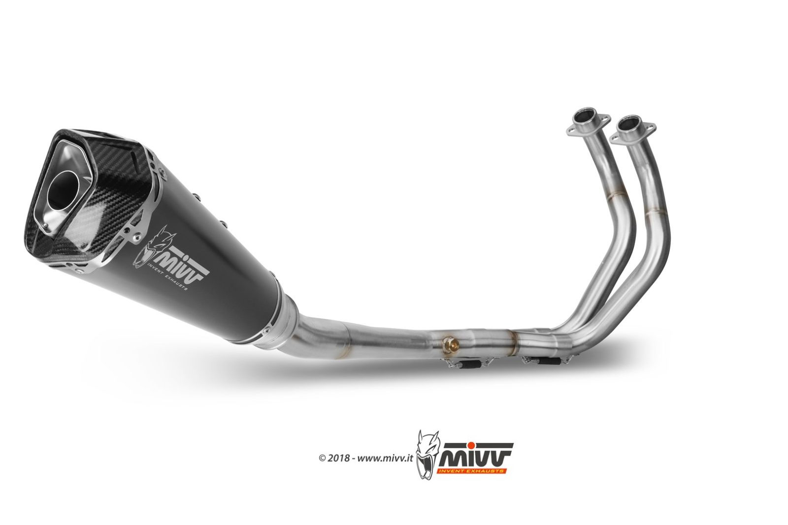 Mivv Full system 2x1 Delta Race Black Yamaha MT-07 / FZ-07 2014-24