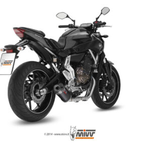 Mivv Full system 2x1 Oval carbono con tapa carbono Yamaha MT-07 / FZ-07 2014-25