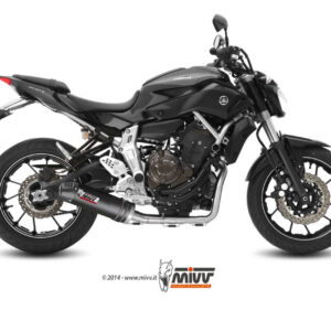 Mivv Full system 2x1 Oval carbono con tapa carbono Yamaha MT-07 / FZ-07 2014-25