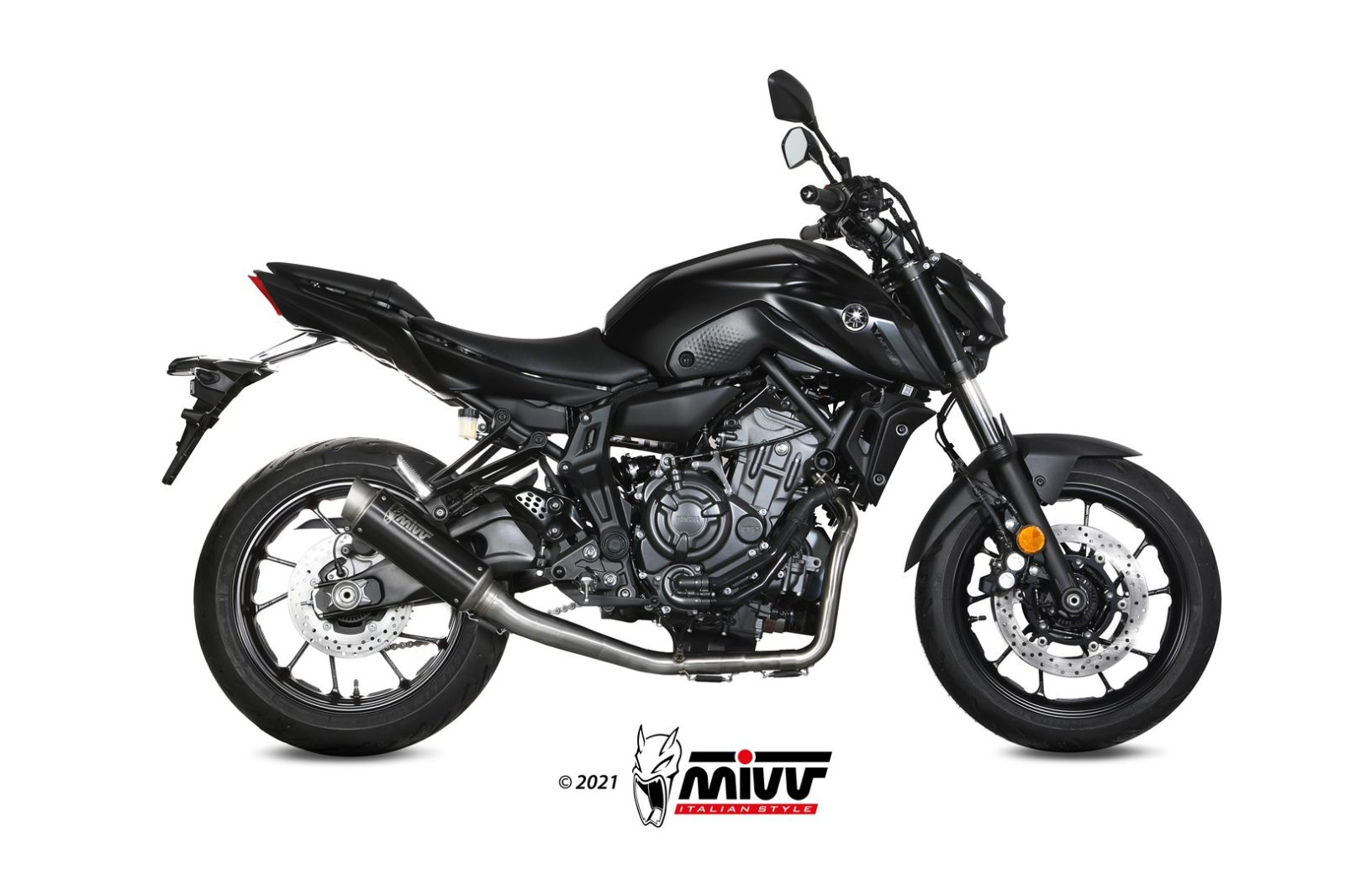 Mivv Full system 2x1 GP Pro Titan Yamaha MT-07 / FZ-07 2021-24