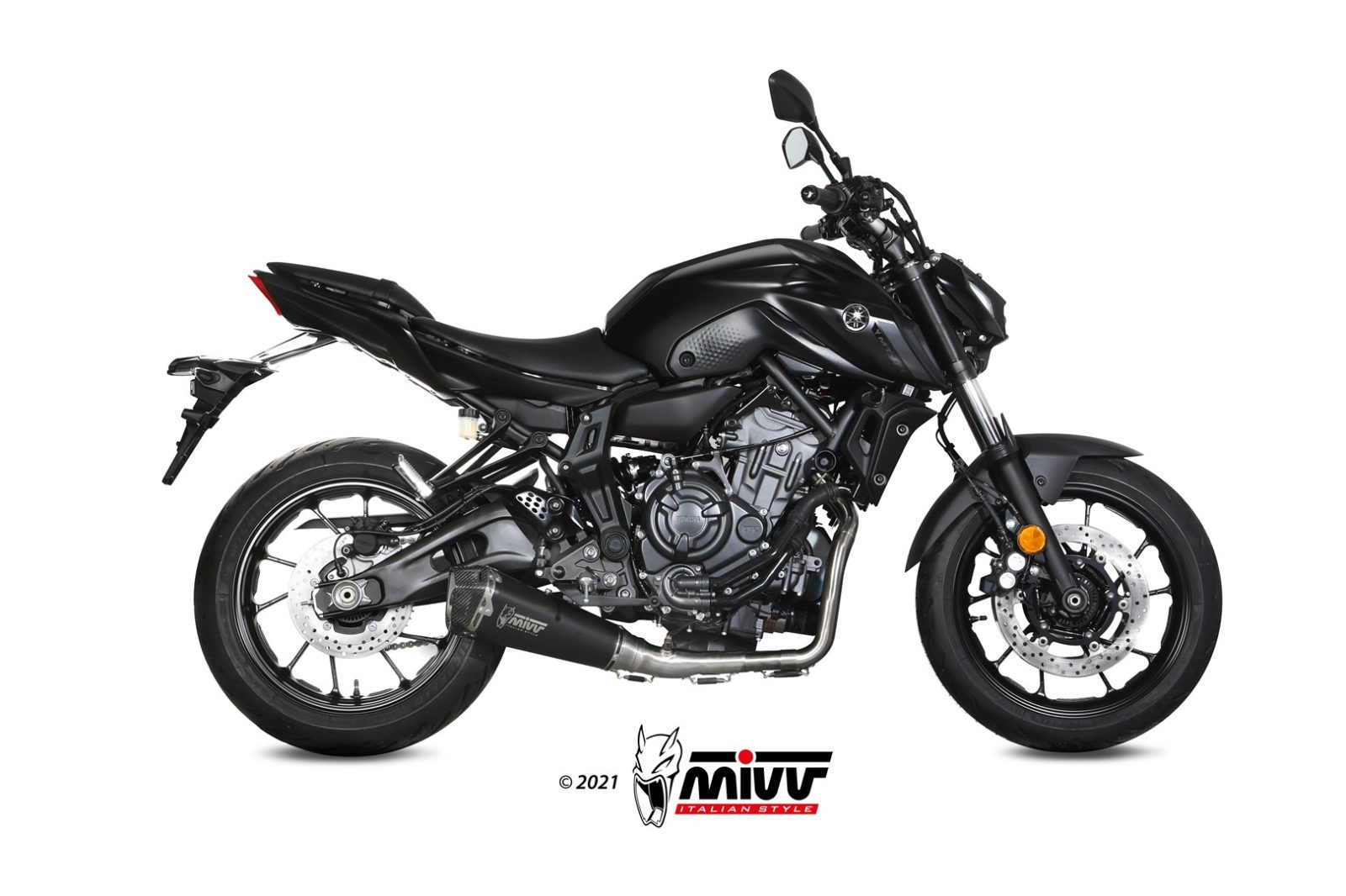 Mivv Full system 2x1 Delta Race Black Yamaha MT-07 / FZ-07 2021-25