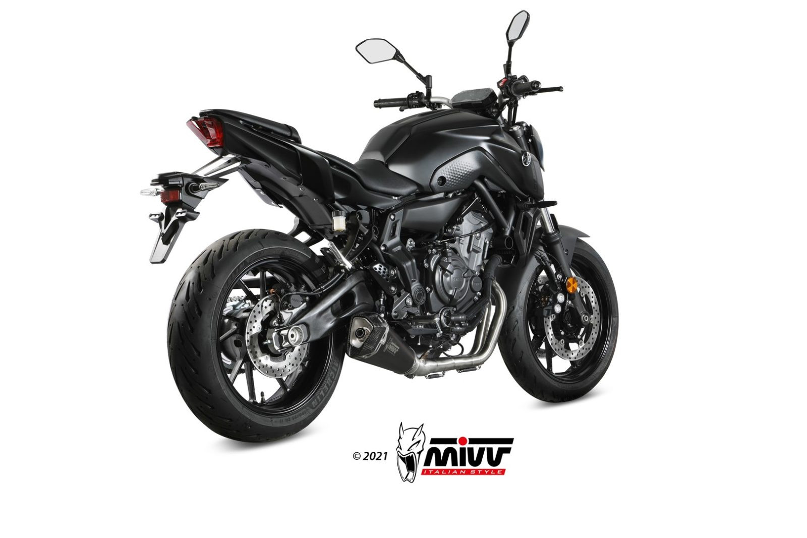 Mivv Full system 2x1 Delta Race Black Yamaha MT-07 / FZ-07 2021-25