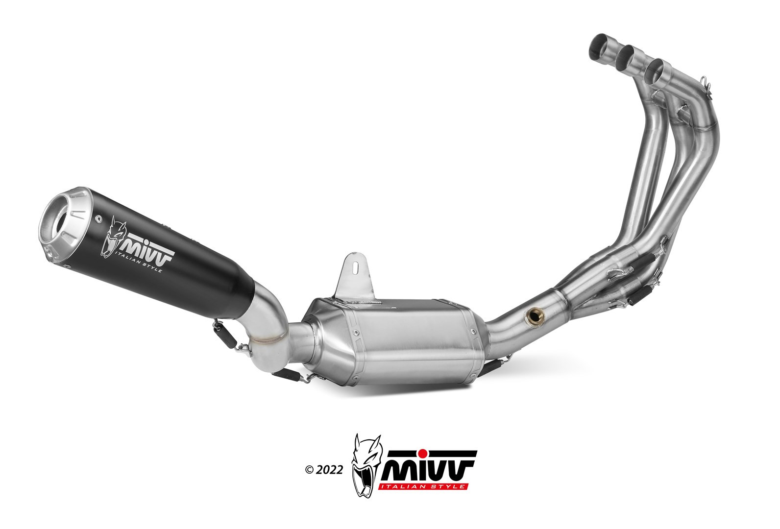 Mivv Full system 3x1 X-M1 black Yamaha MT-09 / FZ-09 2013-20