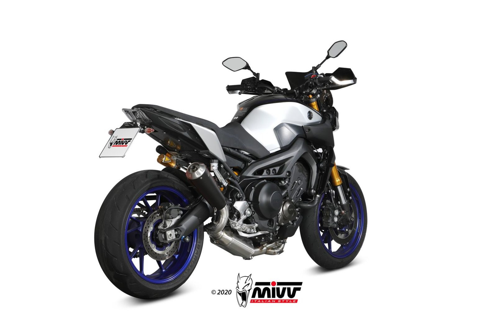 Mivv Full system 3x1 X-M1 black Yamaha MT-09 / FZ-09 2013-20