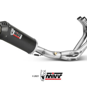 Mivv Full system 3x1 Oval carbono con tapa carbono Yamaha MT-09 / FZ-09 2013-20