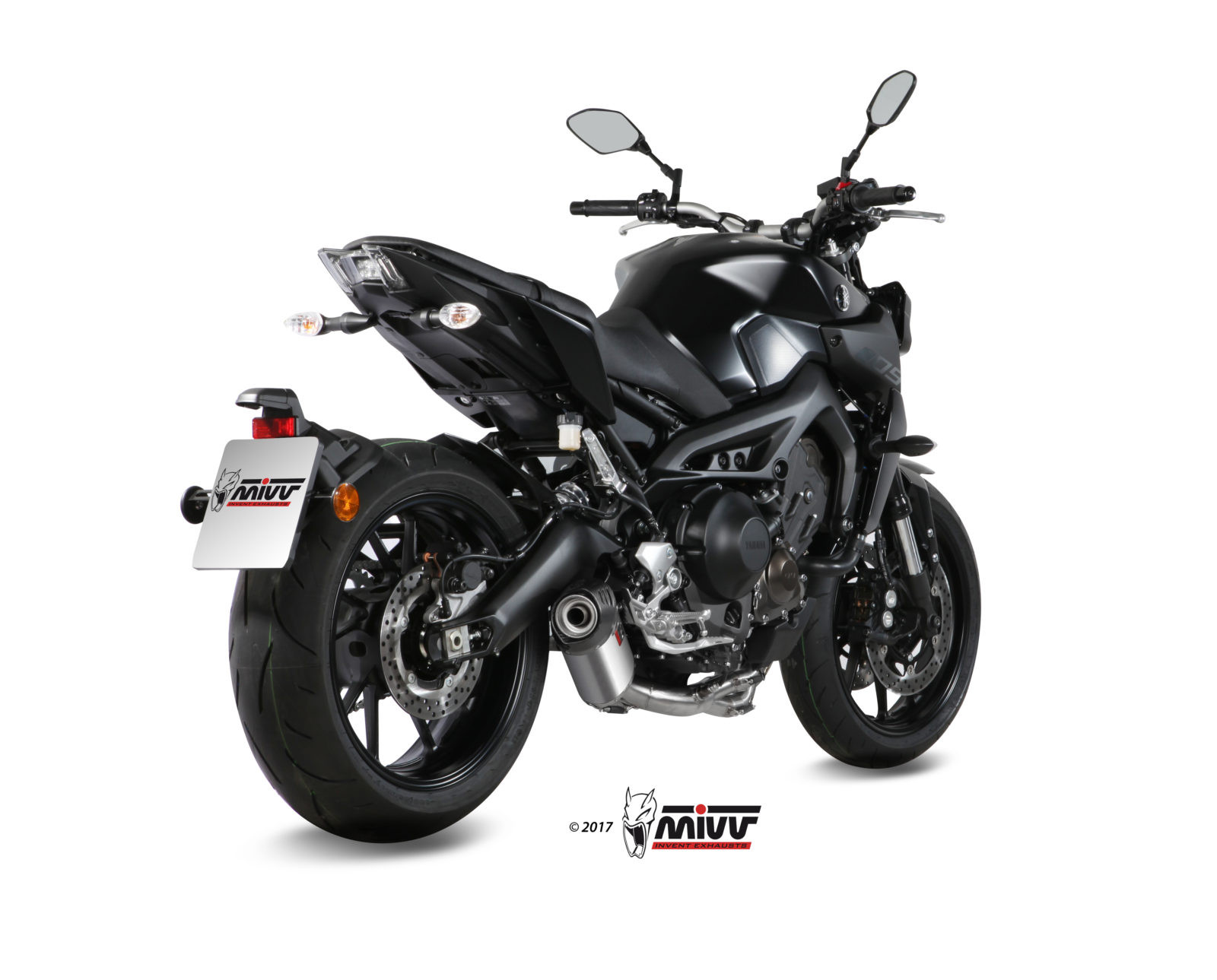 Mivv Full system 3x1 Oval carbono con tapa carbono Yamaha MT-09 / FZ-09 2013-20