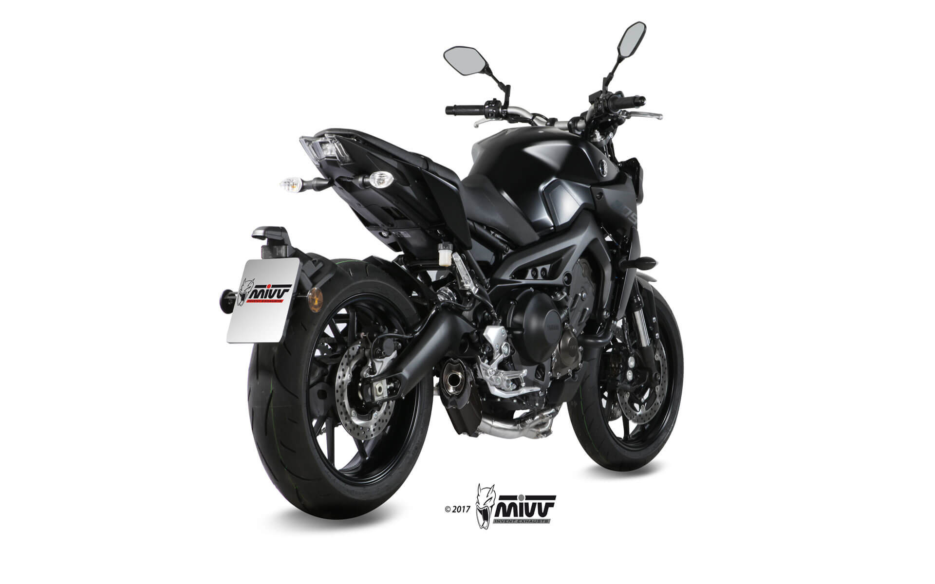 Mivv Full system 3x1 Suono black con tapa carbono Yamaha MT-09 / FZ-09 2013-20