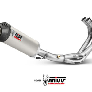 Mivv Full system 3x1 Oval titan con tapa carbono Yamaha MT-09 / FZ-09 2013-20