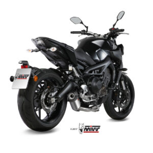 Mivv Full system 3x1 Oval titan con tapa carbono Yamaha MT-09 / FZ-09 2013-20