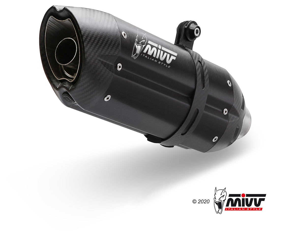 Mivv Slip-On Suono black con tapa carbono Yamaha MT-10 / FZ-10 2016-22