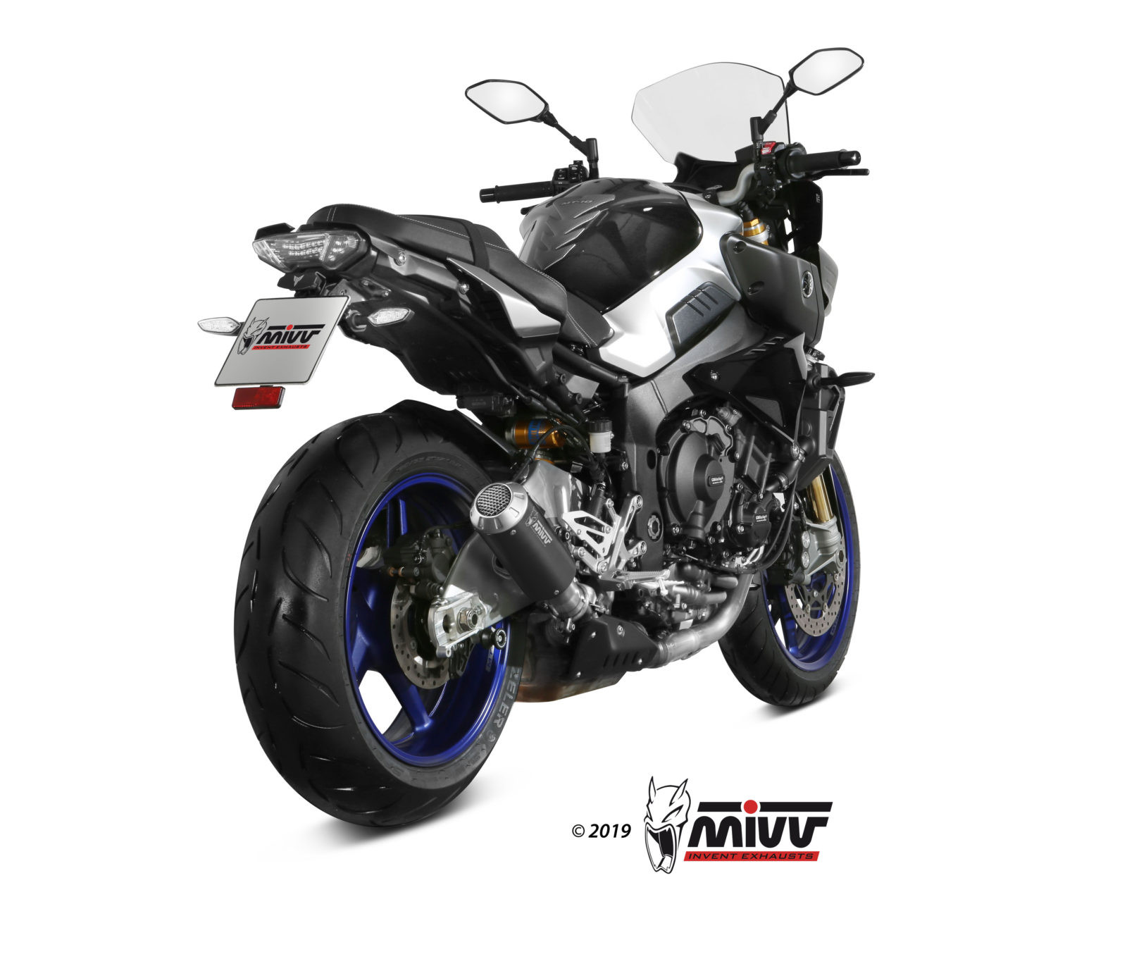 Mivv Slip-On Suono black con tapa carbono Yamaha MT-10 / FZ-10 2016-22