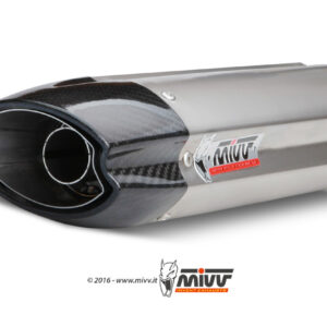 Mivv 2 Slip-On Suono St. Steel con tapa carbono Yamaha FZ6 / FZ6 Fazer 2004-11
