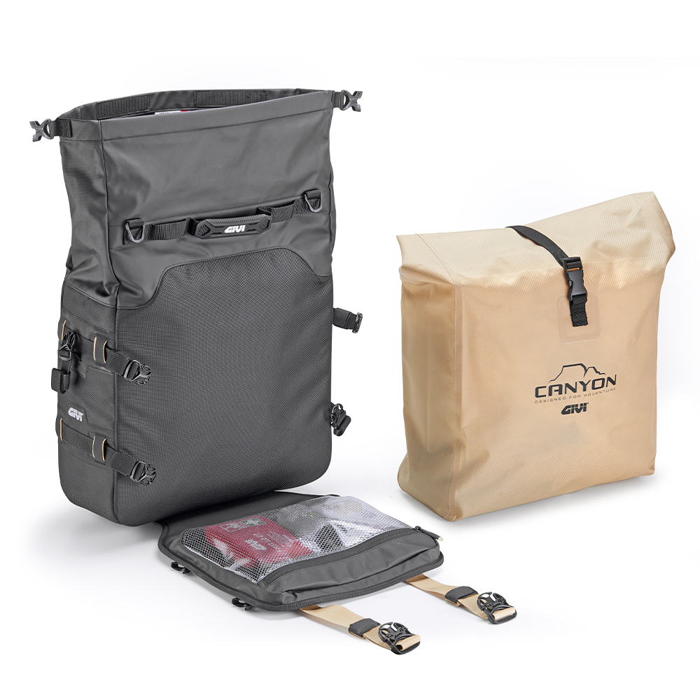 Par de bolsas laterales impermeables con sistema de fijación MONOKEY®, 25+25 litros - GRT720B