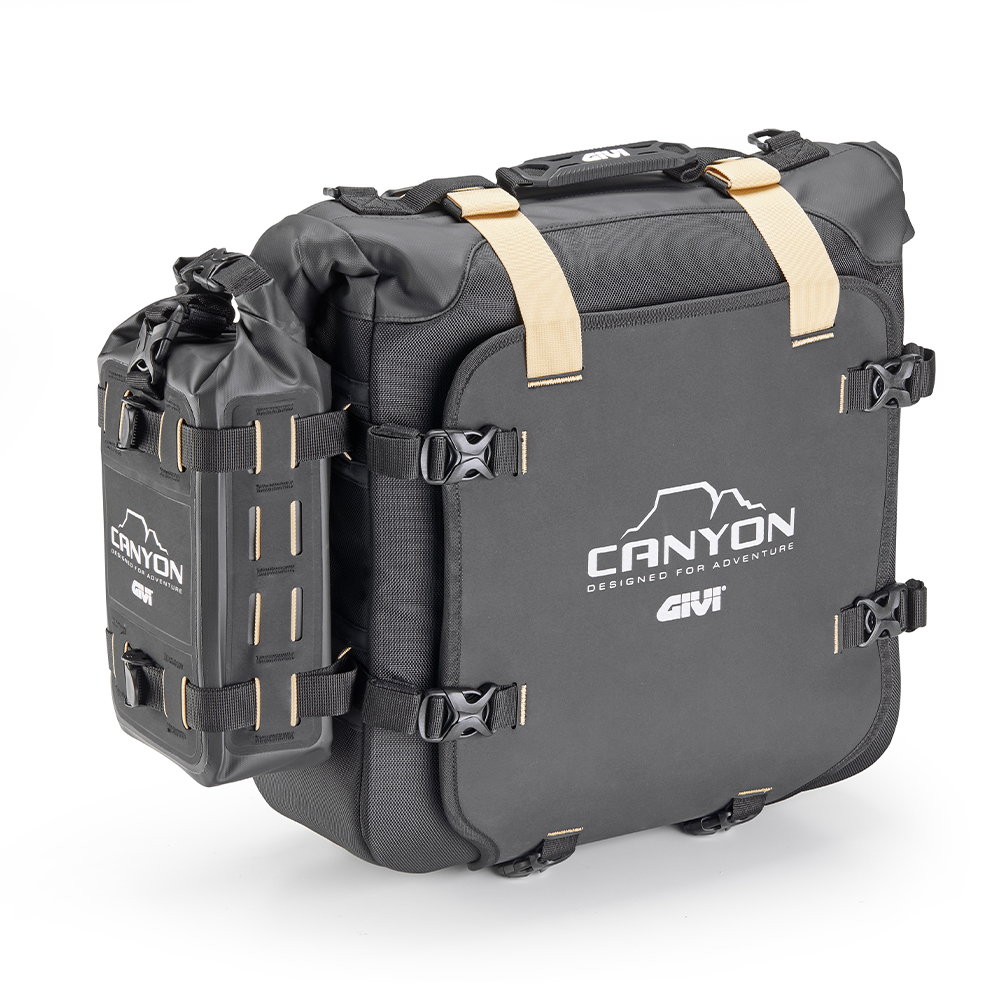 Par de bolsas laterales impermeables con sistema de fijación MONOKEY®, 25+25 litros - GRT720B