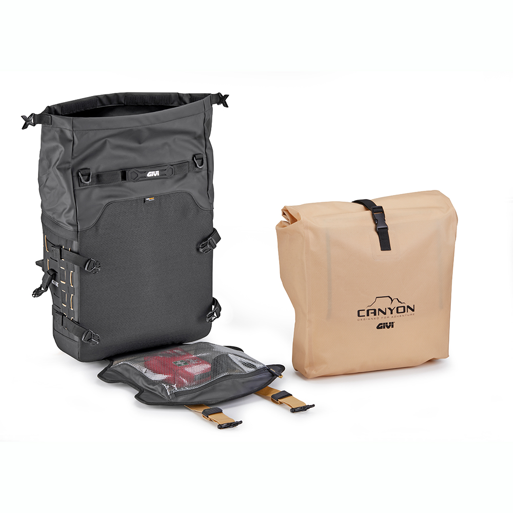 Bolsa lateral impermeable scantonata, con sistema de fijación MONOKEY® CAM-SIDE, 25 litros - GRT727