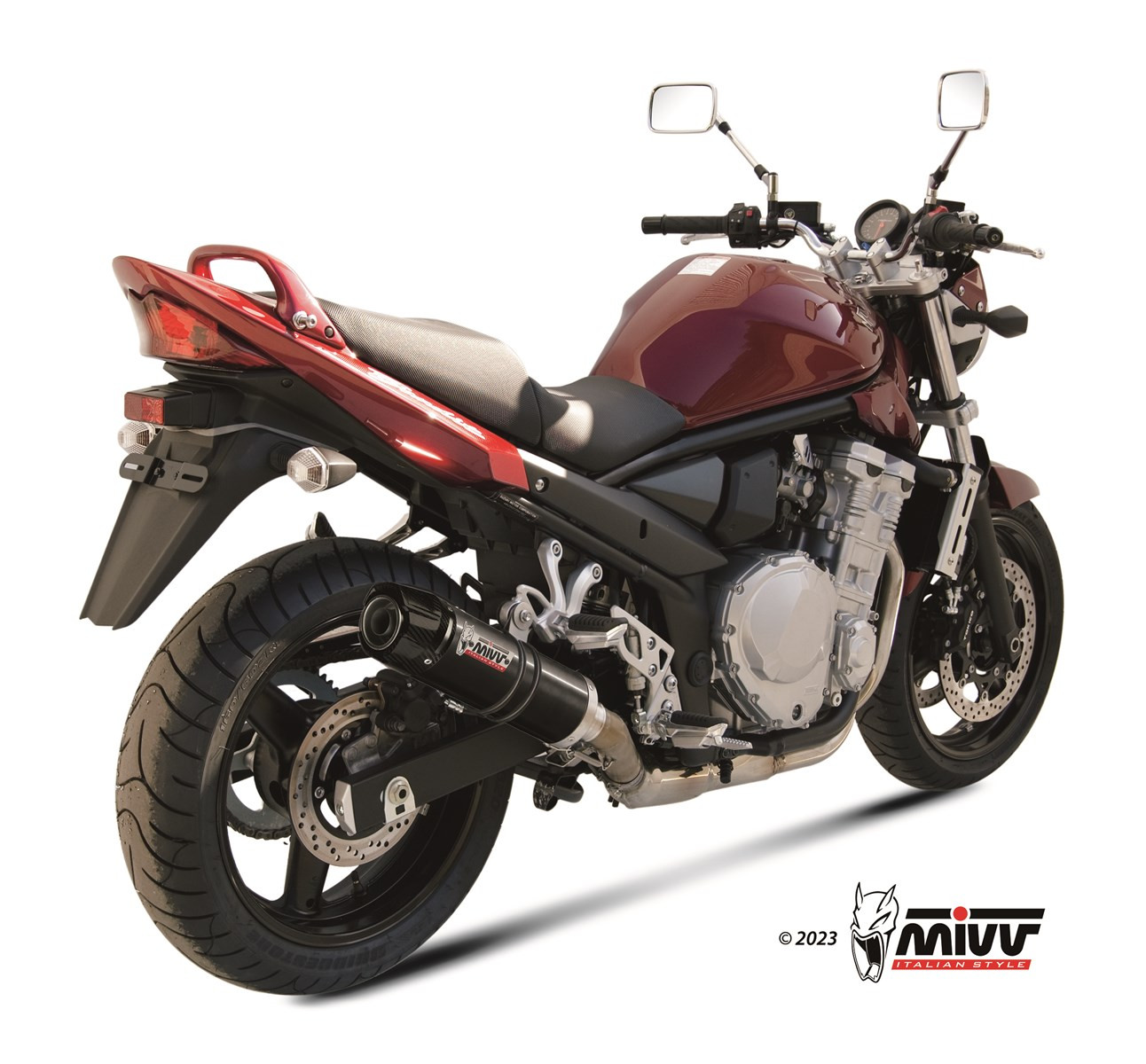 Mivv Full system 2x1 HR-1 Black YAMAHA XSR 700 2021-24