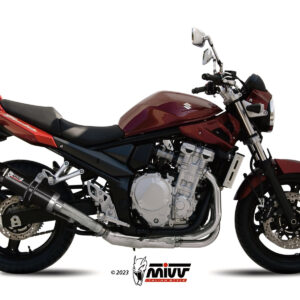Mivv Slip-On GP black con tapa carbono Suzuki GSF 650 Bandit 2007-15 / GSX 650 F 2008-15