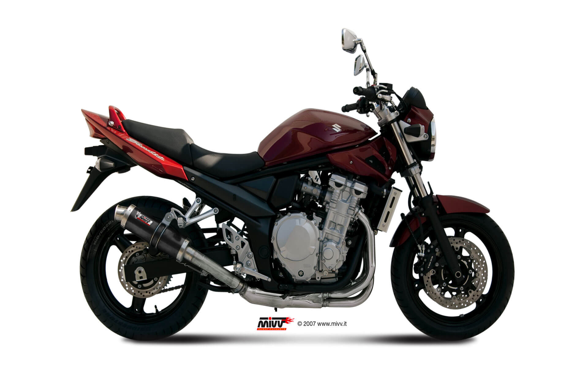 Mivv Slip-On Oval St. Steel Suzuki GSF 650 Bandit 2007-15 / GSX 650 F 2008-15