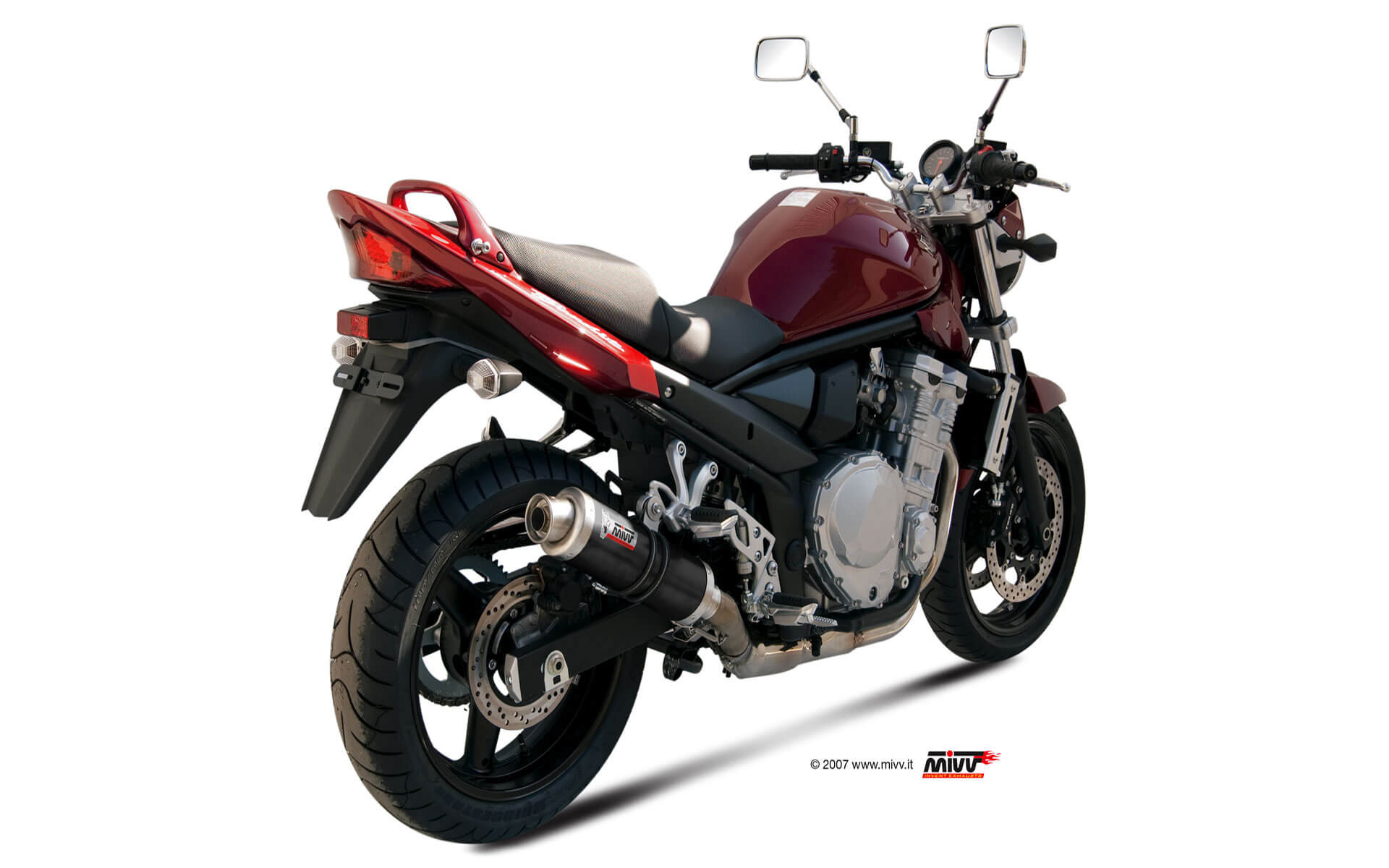 Mivv Slip-On Oval St. Steel Suzuki GSF 650 Bandit 2007-15 / GSX 650 F 2008-15