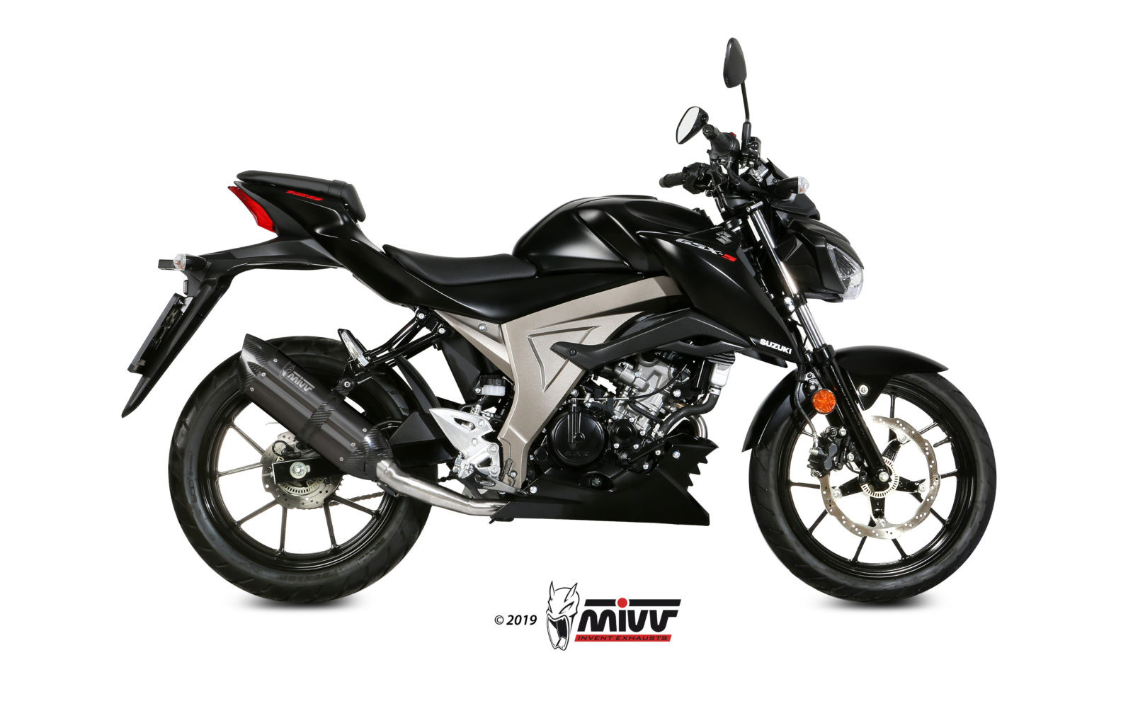 Mivv Full system 1x1 Suono black con tapa carbono Suzuki GSX-R 125 / GSX-S 125 2017-20