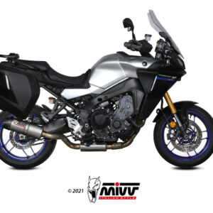Mivv Full system 3x1 Oval Titan con tapa carbono Yamaha Tracer 9 / GT 2021-24