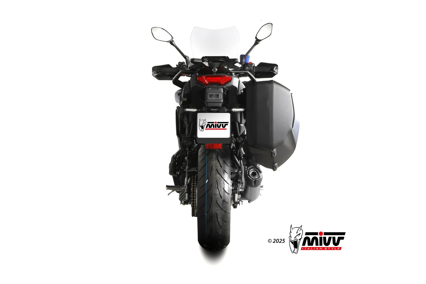 Mivv Full system 3x1 AK-1 Titanio con tapa de carbono Yamaha Tracer 9 / GT / GT+ 2025