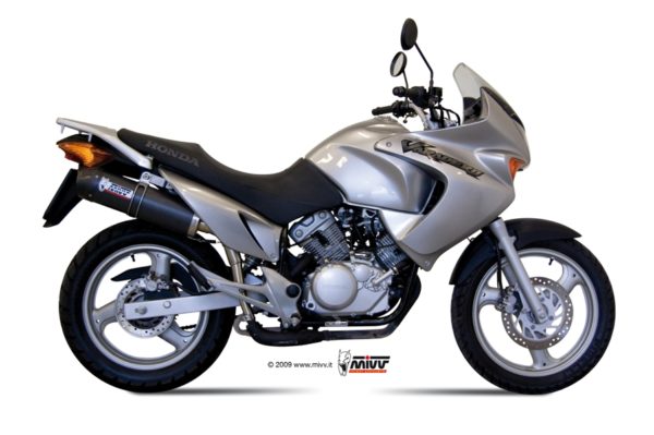 Escape Mivv Slip-On Oval carbono con tapa carbono Honda XL 125 Varadero  2007-11