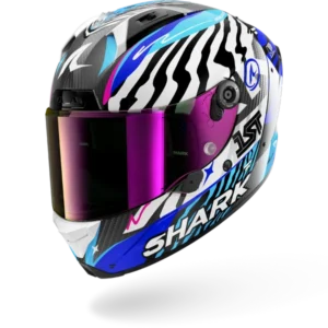 CASCO SHARK AERON SPEED-FANCY Carbon White Blue
