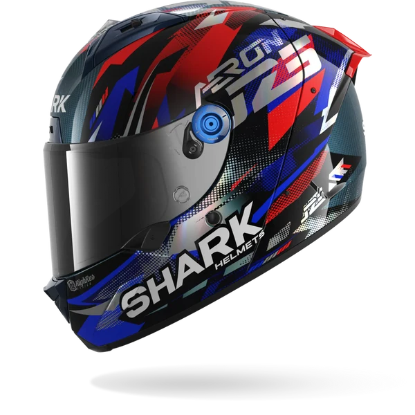CASCO SHARK AERON ZARCO GP DE FRANCE Carbon Blue Chrom