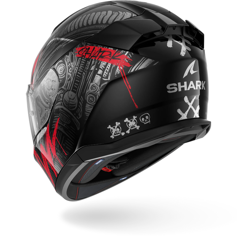 CASCO SHARK D-SKWAL 3 SHIEVER Black Anthracite Red