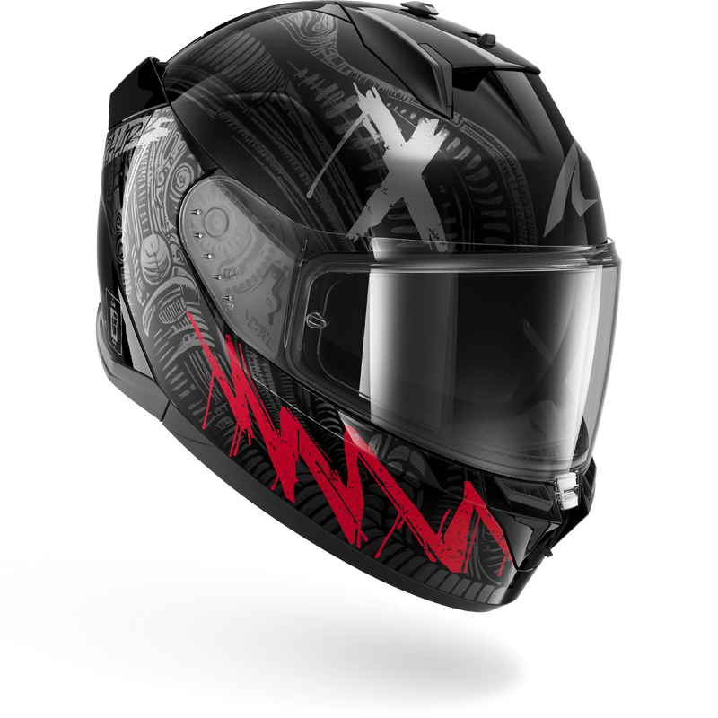 CASCO SHARK D-SKWAL 3 SHIEVER Black Anthracite Red