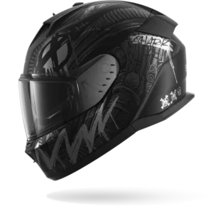 CASCO SHARK D-SKWAL 3 SHIEVER Mat Black Anthracite Silver