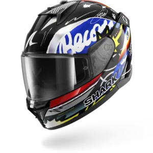 CASCO SHARK D-SKWAL 3 STREETRUSH Black Blue Chrom