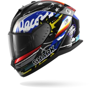 CASCO SHARK D-SKWAL 3 STREETRUSH Black Blue Chrom